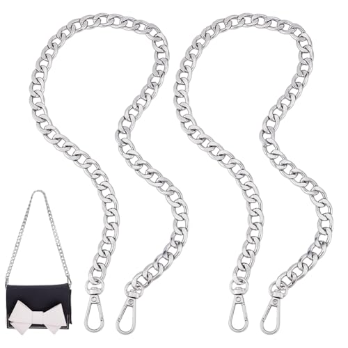 Sangle Chaîne Plate Aluminium Or Rose PH PandaHall 60 Cm - Chaîne Sac à Main Remplacement
