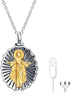 WINNICACA Ashes Cremation Necklace Urn S925 Sterling Silver Cremation Necklace for Memory Ashes Necklaces for Women Memorial Urn Heart Necklace Fashion Jewellery