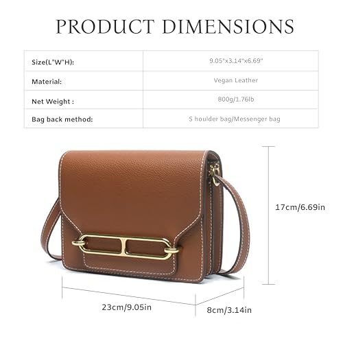 Women'S Genuine Leather Large Or Small Flap Crossbody Purse Handbag For Women,Adjustable Shoulder Strap Single Shoulder Bag3