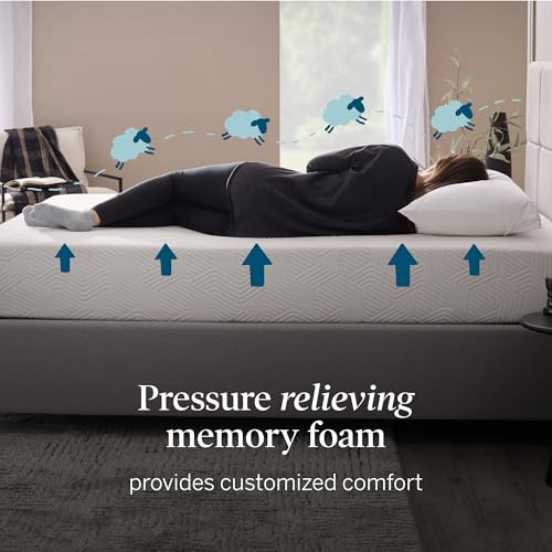LUCID 12 Inch Memory Foam Mattress - Plush Feel - Memory Foam Infused with Bamboo Charcoal - Gel Infusions - CertiPUR-US Certified - Breathable - TwinTwin Size