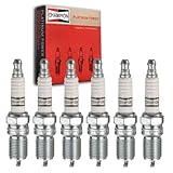 6 pc Champion Platinum Spark Plugs compatible with Chevrolet Malibu 3.1L 3.5L V6 1997-2006