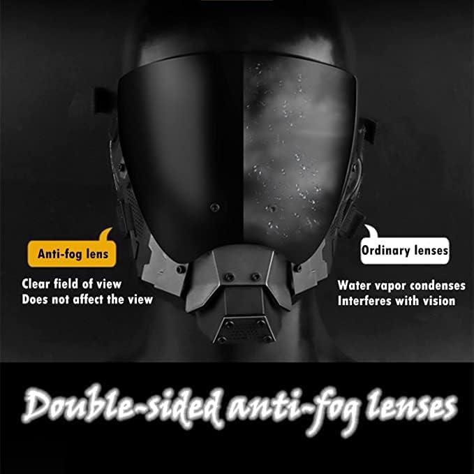 Tactical Airsoftpaintball Anti Fog Cyberpunk Mask, Halloween Role PlayTechnical PropsFull Face Mask, Mechanical Mask