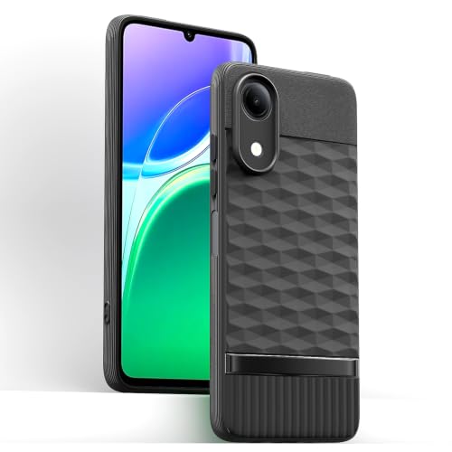 Image of Outlouders Back Cover for Vivo T5e | Full Camera Protection | TPU Soft Flexible Shockproof Bumper Case (Black)