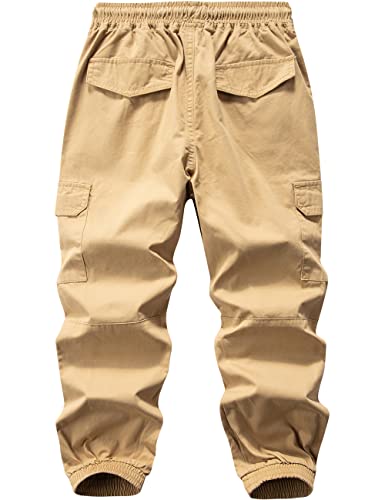 Boys' Drawstring Elastic Waist Cargo Jogging Pants for Kids2