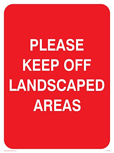 Viking Segni Pc538-A3P-Ac "Please Keep Off Landscaped Zone" Sign, Composito Di Alluminio, 400 Mm Altezza X 300 Mm Larghezza