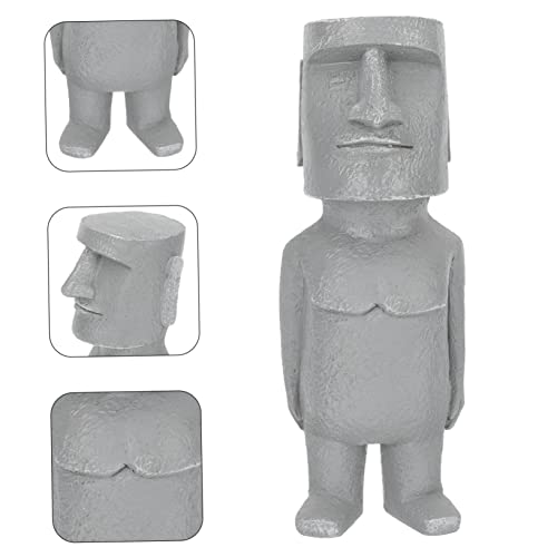 Yardwe Stone Statue Home Accessories Norse Decor Car Decoration Moai Stonehenge Easter Island Head Sculpture Moai Sculpture Landscape Moai Desktop Tiny Moai Statues Car Moai Statues Grey #TOP4