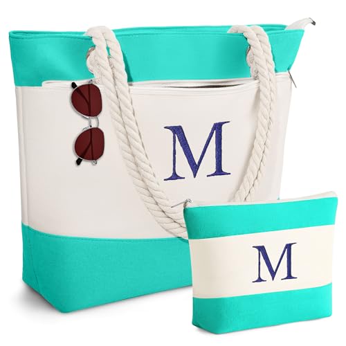 Image of YOOLIFE Beach Bags for Women - Travel Canvas Beach Tote, Pool Waterproof Bag, Travel Essentials, Gifts for Women Birthday