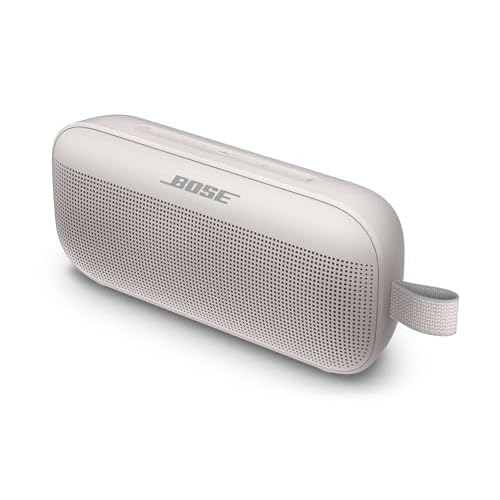 Bose SoundLink Flex Bluetooth Speaker, Portable Speaker with Microphone, Wireless Waterproof Speaker for Travel, Outdoor and Pool Use, White