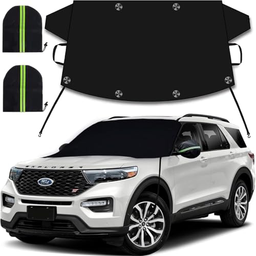 Windshield Cover for Ice and Snow, Car Windshield Snow Cover, Thicken Windshield Frost Cover...