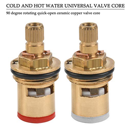 JAOMON Wasserhahn Griff Ersatz Standard Hot & Cold Tap Ventiloberteil rot und blau Top paarweise Griff wasserhahn doppelte Metall Armaturenbauteile Ventil-Oberteil Waschtischarmaturen 2*Spule 2*Griff - Image 8