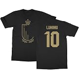 Tutiinca Belgium Soccer Cup Fan - Lukaku 10 Jersey Style Unisex T-Shirt (Black, Large)