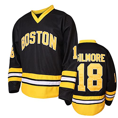 AIFFEE #18 Ice Hockey Jerseys Size S M L XL XXL XXXL Hiphop Shirts for Party Stitched (#18 Black,XX-Large)