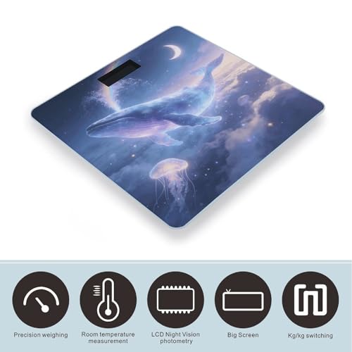 Báscula digital para baño Dreams of Whales in The Clouds miniatura 3