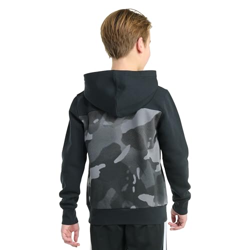 adidas Boys' Long Sleeve Color Block Halftone Camo Printed Pullover Hoodie4