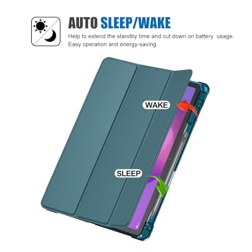 Image of ProCase Smart Case for 2025 Lenovo Idea Tab Plus 12.1 Inch /Tab K12, Teal | Slim Light Cover Trifold Stand Hard Shell Folio Smart Protective Case for Idea Tab Plus /Tab K12 (TB361FU /TB361ZU)
