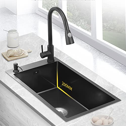 Évier de bar à comptoir noir GArcan la solution idéale pour aménager un studio ou une kitchenette