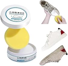 White Shoe Cleaning Cream With Sponge – Shoe Whitening Cleaner Kit For Sneakers, Sports Shoes, Stain Removal And Deep Cleansing – Quick Shoe Polish And Brightening Cream