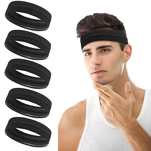 Image of Workout Headbands Non Slip Headband Sport Headbands Sweatbands Elastic Sport Hair Bands for Sports Travel Indoor Fitness Gym