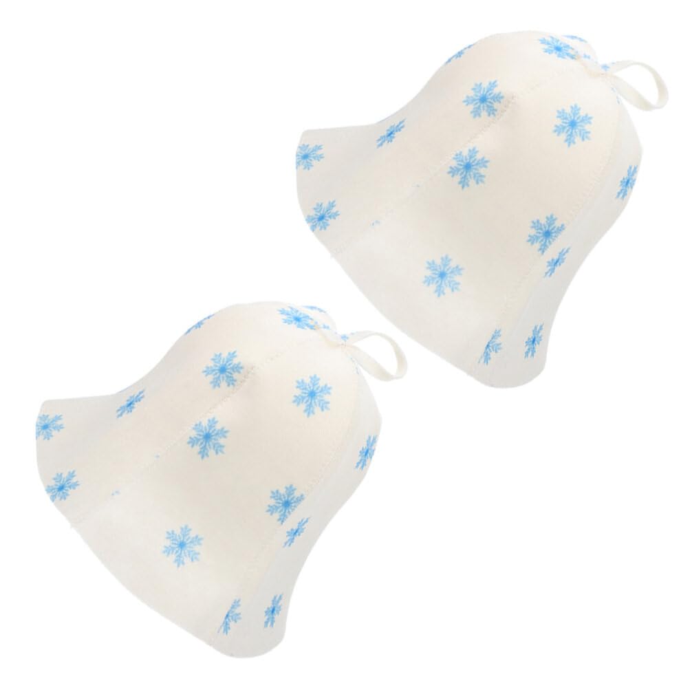 Sosoport 2pcs Sauna Hat Felt Bathing Hat Bathroom Sauna Cap Vaporarium Hat Bath Accessories for Women Men Sauna Accesories