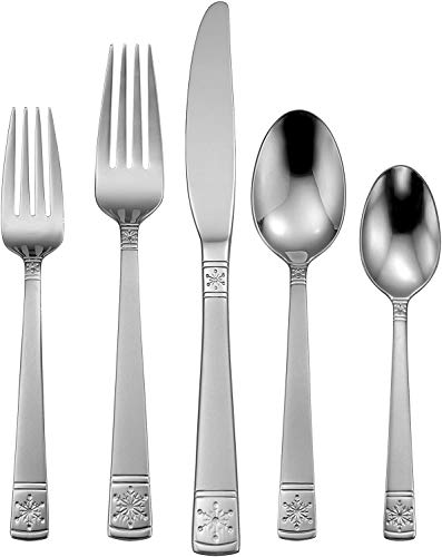 Oneida B685020B Winter Frost 20 Piece Everyday Flatware Service for 4 180 Stainless Steel Silverware Set