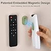 WALLFID Silicone Magnetic Remote Control Holder,2 Pack - Curved Remote Compatible Wall Mount Organizer,Embedded Slot Design for Secure Grip,Self-Adhesive TV Storage (Pink 2 Pack)