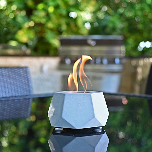 colsen Hex Large Tabletop Rubbing Alcohol Fireplace Indoor Outdoor Fire Pit Portable Fire Concrete Bowl Pot Fireplace