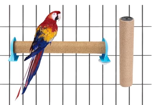 Image of 2pcs 11.7x2.1inch Parrot Sisal Peach Cage Peach for Regular to Large Size Bird