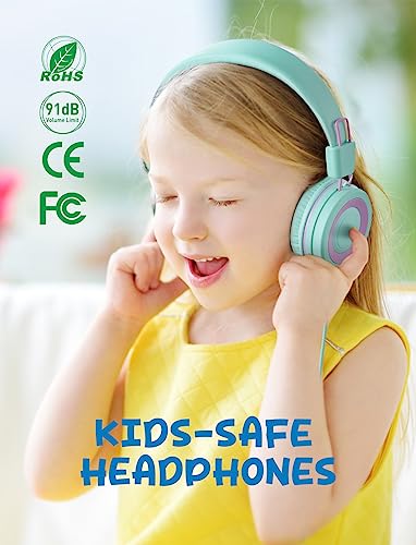 VotYoung-Kids-Headphones-with-Microphone-2-Pack-Kids-Headphones-for-Kids-Teens-with-Sharing-Splitter-Wired-Kids-Headset-with-91dB-Volume-Limit-Stereo-On-Ear-Headset-for-SchoolTabletTravel