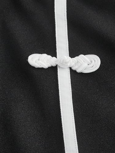 MakeMeChic Women's Casual Elastic Waist Wide Leg Button Straight Loose Pants Palazzo Trousers4