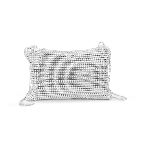 Sac à bandoulière paillettes léger et sa pochette zippée ajustable