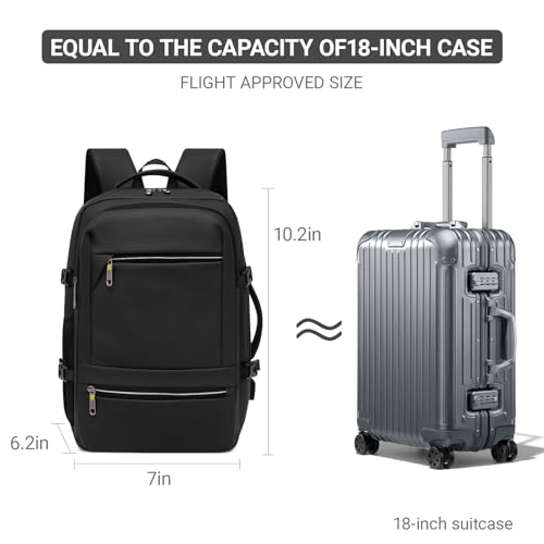 Travel Backpack for Men, Laptop Backpack Flight Approved, Waterproof Carry On Backpack with USB Port For Travel2