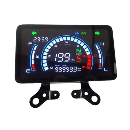 AZSUL Drehzahlmesser Digitaler Tachometer Kilometerzähler Dashboard Geeignet Motorrad Instrument Cluster Drehzahlmesser Für 150 12V