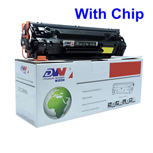 DW Compatible Toner Cartridge Replacement with Chip for HP 88A CC388A for Laserjet P1107, P1007, P1008, P1108, M1136, M1139, P1106, M126A, M128FN, M1210, M1216NFH, M1218NFS Toner Printer, Black