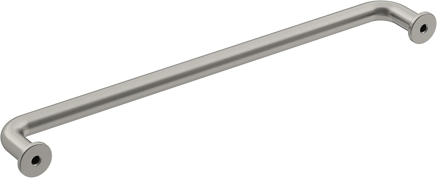 Amerock | Cabinet Pull | Satin Nickel | 7-9/16 inch (192 mm) Center-to-Center | Factor | 1 Pack | Drawer Pull | Cabinet Handle | Cabinet Hardware