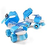 キックローラーシューズ ローラースケート用 インラインスケート クワッド ローラーシューズ ジュニア キッズ 初心者向け 男の子 女の子 サイズ調整可能,B
