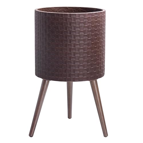 D'vine Dev 14 Inch Modern Geometric Tile Patterned Sleek Planter