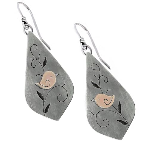 PUSOMU Boho Dangle Earrings - Brass Zinc Alloy - Handcrafted Boho Jewelry - Ethnic Earrings - Perfect for Daily, Birthday, Anniversary, Vacation