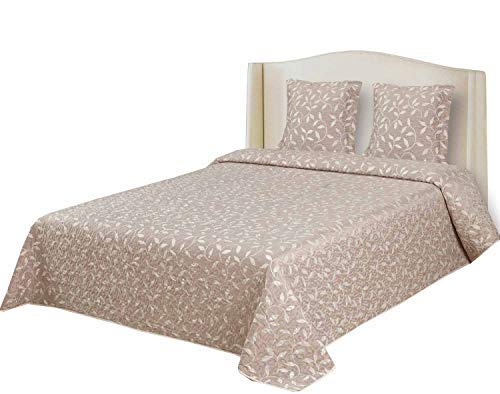 Montse Interiors Colcha Boutí Terciopelo Reversible (1815 Marrón, 180x260 (para Cama de...