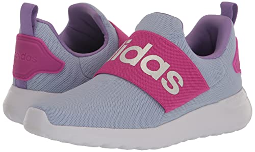 adidas Tênis de corrida infantil unissex Lite Racer Adapt 4.0, Blue Dawn/Lucid Fúcsia/Violeta Fusion