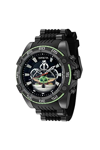 Invicta Men's Star Wars 52mm Stainless Steel, Silicone Quartz Watch, Silver (Model: 41218)