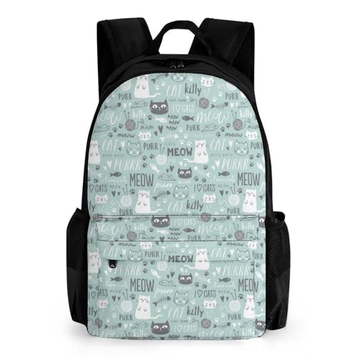 Sac à dos chat vert pour randonnée et camping en pleine nature sauvage