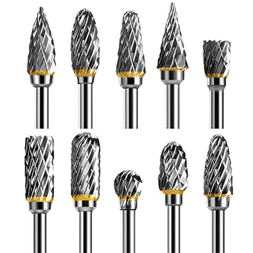 Fraises en carbure de tungstène diamant pour meulage durable lot de 10