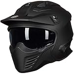 ILM – ILM Motorradhelm Vintage Jethelm Motocross Damen Herren 726X