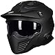 ILM Helm Motorrad Integralhelm Motocross Herren Damen Vintage Retro mit Visier ECE Model 726X,Schwarz Matt,M