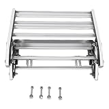 aqxreight Escalones para Vehículos Recreativos de 2 Escalones, Aleación de Aluminio, Retráctiles Manuales Plegables para Vehículos Recreativos, Capacidad de Carga de 440 Libras,