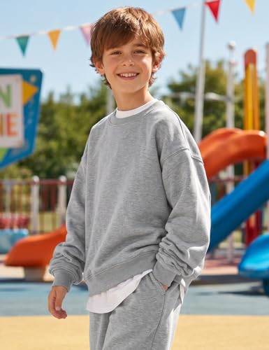 Image of Girls Sweatshirt Kids Fleece Lined Sweatshirts Winter Warm Sherpa Crewneck Pullover