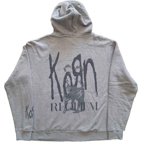 Rock Off officially licensed products Mens Korn Requiem Hooded Sweatshirt X-Large Grey