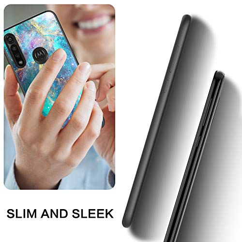 Bentoben Phone Case Compatible With Moto G Power Case, Slim Fit Glow In The Dark Hybrid Hard Pc Soft Tpu Bumper Shockproof Protective Girls Women Boys Men Cover For Moto G Power 6.4" 2020,Space/Nebula #TOP3
