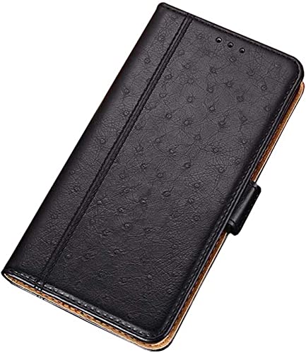Coque iPhone 14 Plus étui portefeuille en cuir noir parfait pour vos voyages et visionner des vidéos