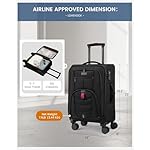 Carry On Luggage 22x14x9 Airline Approved, 22-Inch Suitcases with Spinner Wheels, Softside Carry-on Luggage with TSA Lock for Men Women Business Trip, Lightweight Large Capacity Luggage for Travel - Image 4